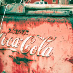 rusty coca-cola cooler
